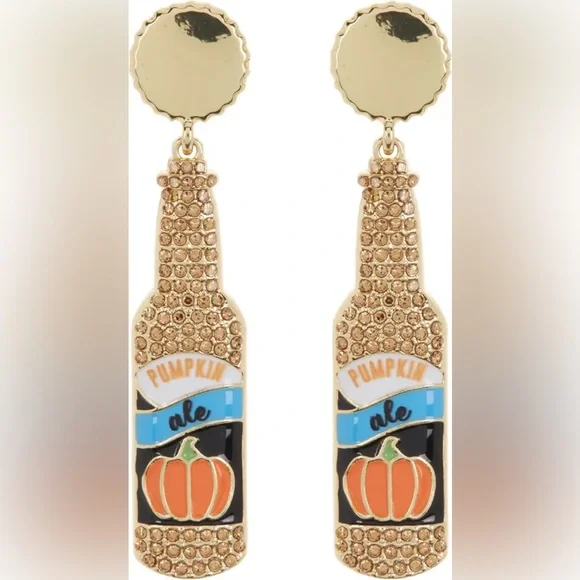 Baublebar Pumpkin Cider Crystal Pavé Drop Earrings - Picture 1 of 3